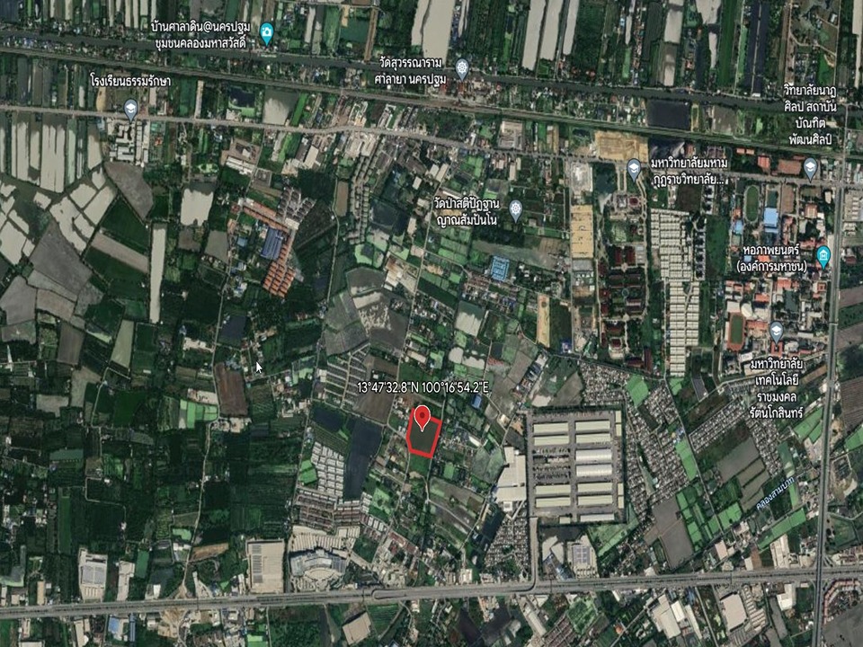 ขายที่ดิน หลังเซ็นทรัลศาลายา สามพราน นครปฐม ติดถนนใหญ่